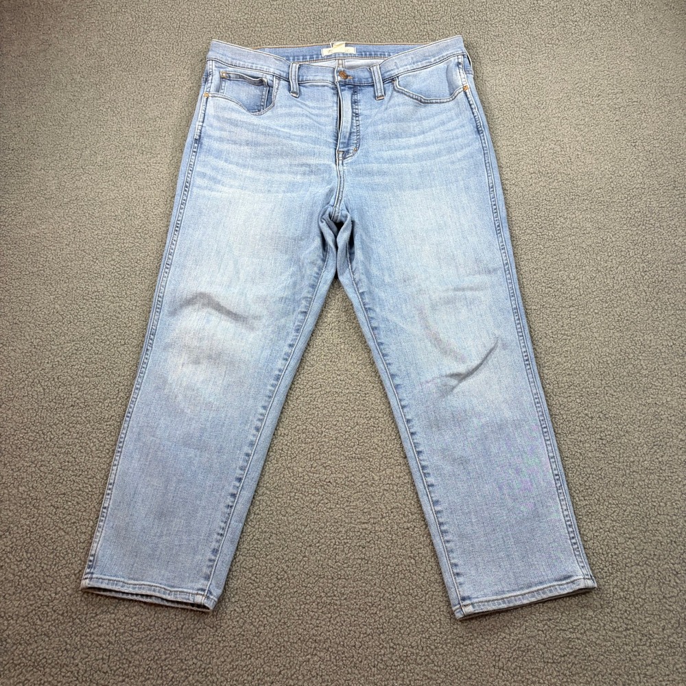 Madewell Jeans Womens 32P Light Wash Roadtripper Stovepipe High Rise MD733